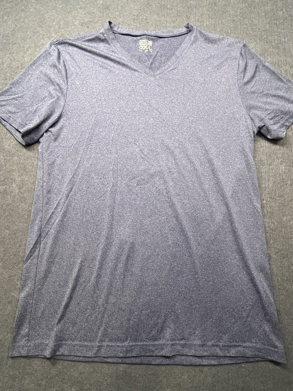 EXCELLENT 32 Degrees Cool Mens M Blue V Neck Performance Stretch T Shirt